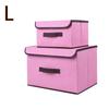 Linen-Like Fabric Storage Box Foldable Storage Box For Books And Toys Dustproof Storage Box With Lid Large storage box