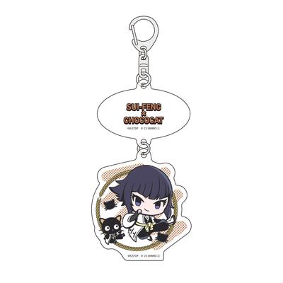BLEACH Thousand-Year Blood War Arc X Sanrio Characters 05 Soi Fon X Chococat [Mini Character Illustration] Linked Acrylic Keychain