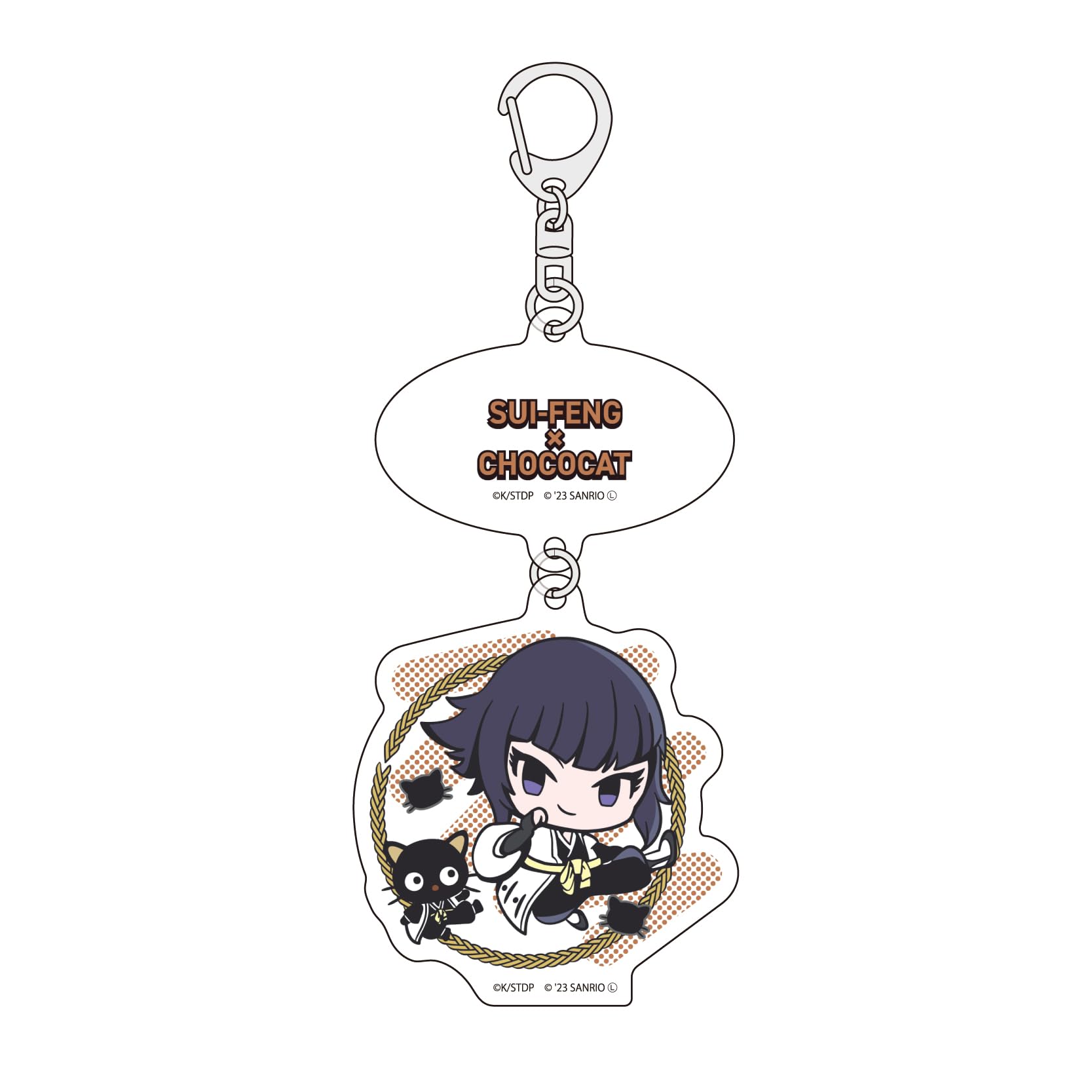 BLEACH Thousand-Year Blood War Arc x Sanrio Characters 05 Soi Fon x Chococat [Mini Character Illustration] Linked Acrylic Keychain
