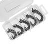 51 Pieces/Box Crank Hook Black Nickel Red Nickel Wide Belly Crank Hook Deer Subsoft Bait Hook Set Plastic Set