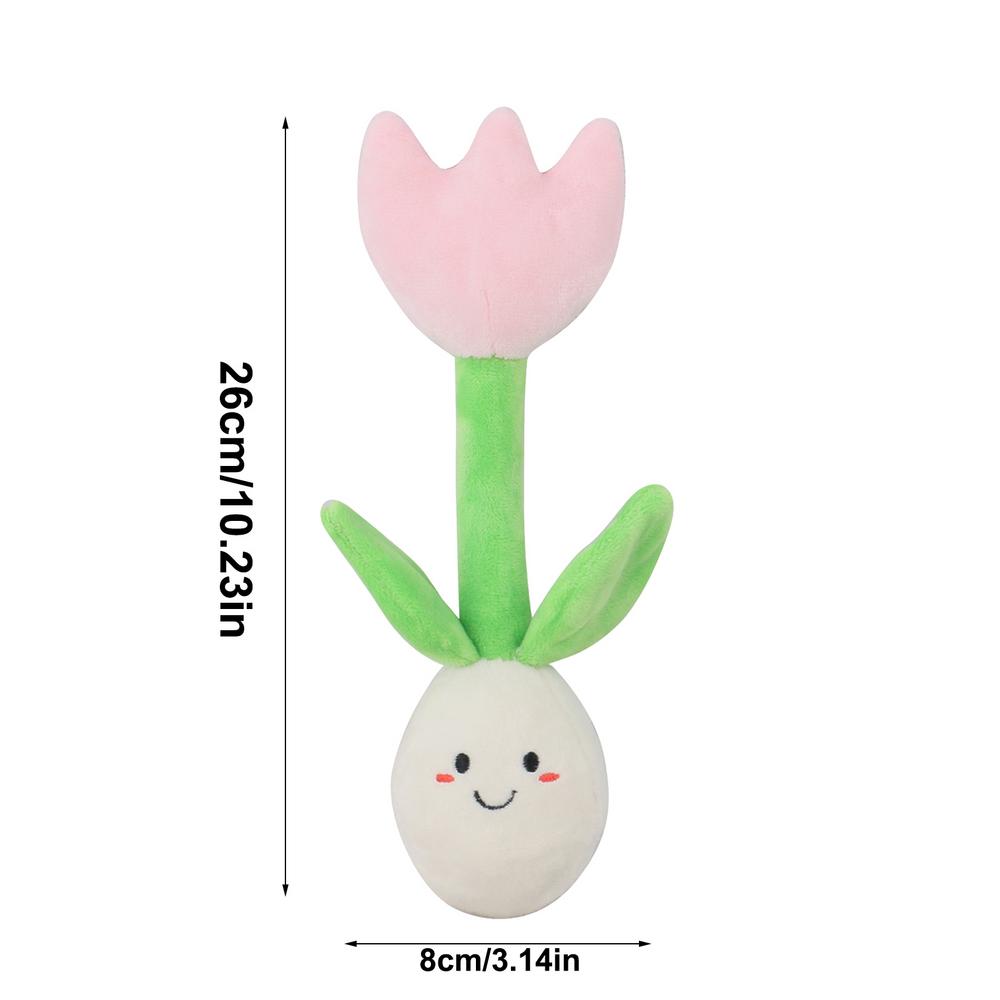 Dog Treat Plush Toy Flower Plush Sound Making Treat Toy Loneliness Relief and Interactive Fun Cuddly Toy for Dog Cat Pets