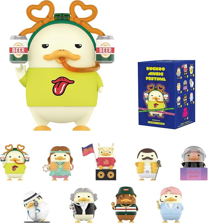 POP MART DUCKOO Music Festival Series Blind Box Figures, Holiday Birthday Gifts for Girls and Boys, Single Box