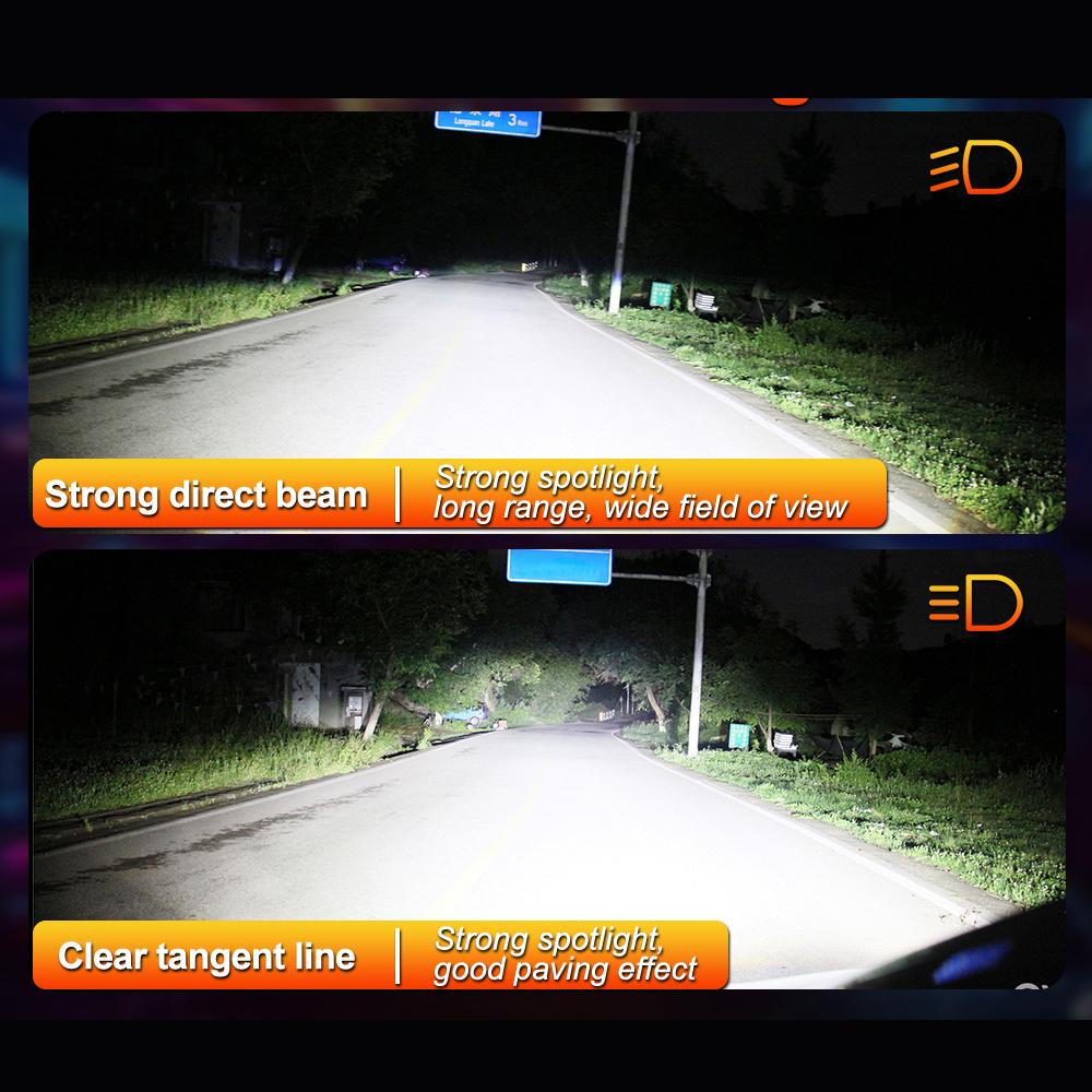 2PCS Mini Lens LED H4 Bulbs Headlight for Cars High Beam Low Beam Projector Turbo Fan 6000K 150W White Color Lighting 12V