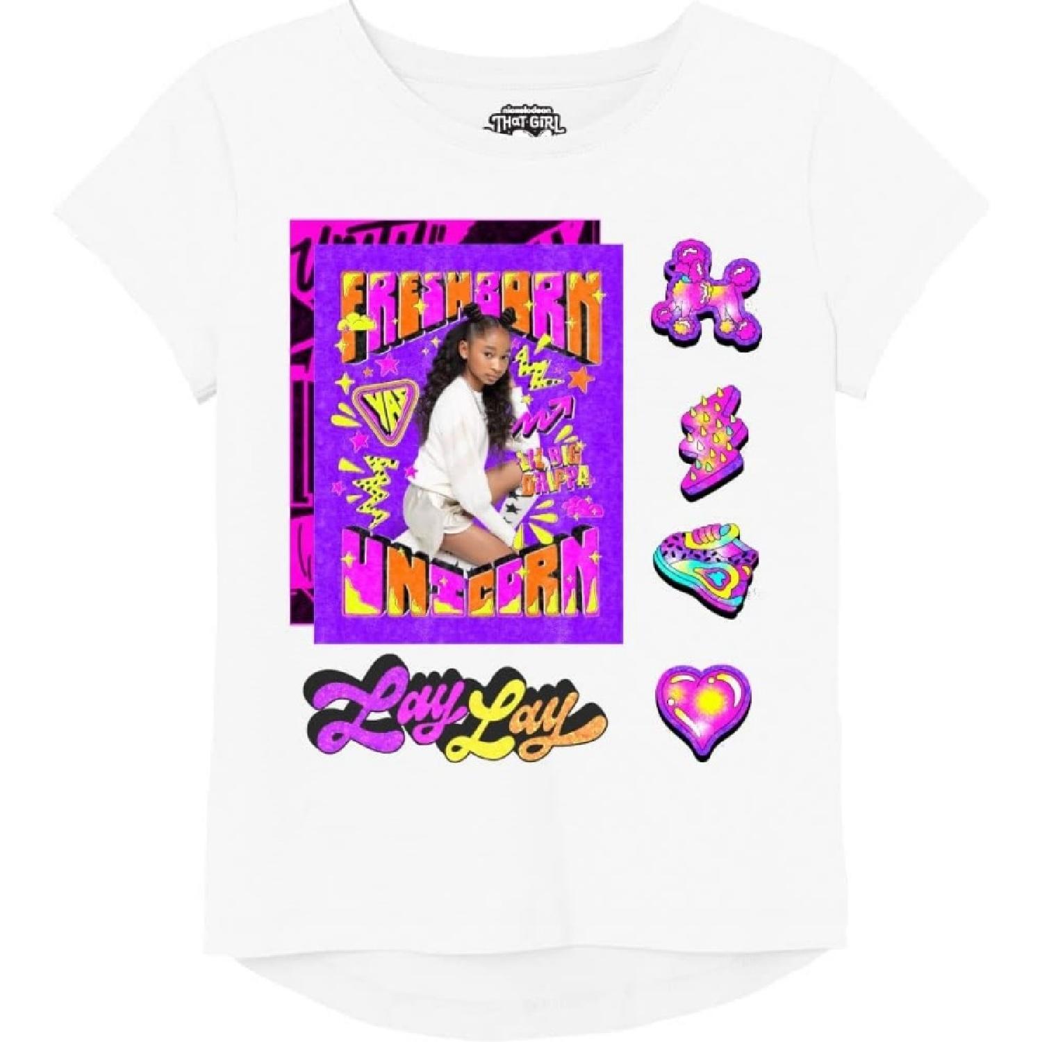 Nickelodeon Girl Lay Short Sleeve Hi-lo Tee S белый