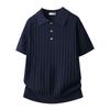 Ice Silk Knitted Short-sleeved Polo Shirt Men's POLO Shirt Lapel T-shirt Breathable Half-sleeve