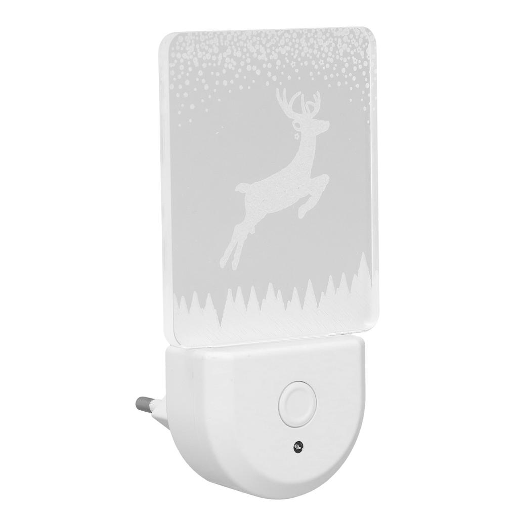 2Pcs Plug Into Wall Night Light Acrylic RGB Energy Efficient Light Sensing Xmas Night Lamp for Bedro