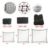 Knotless golf practice net, suitable for golf driving ranges, swing practice, garages, baseball, tennis, soccer, and pitching practice. Large size