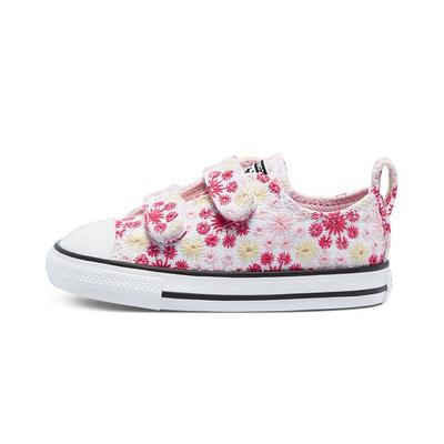 Chuck Taylor All Star Low Top Walking Shoes Embroidered Pink Yellow Baby Shoes 771288C