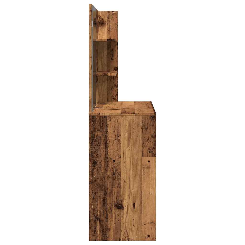 Toaletka Z Lustrem, Stare Drewno, 74,5X40X141 Cm