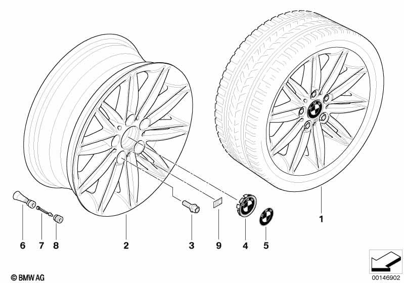 Genuine M 3D Sticker Badge Emblem Decal 4?BMW