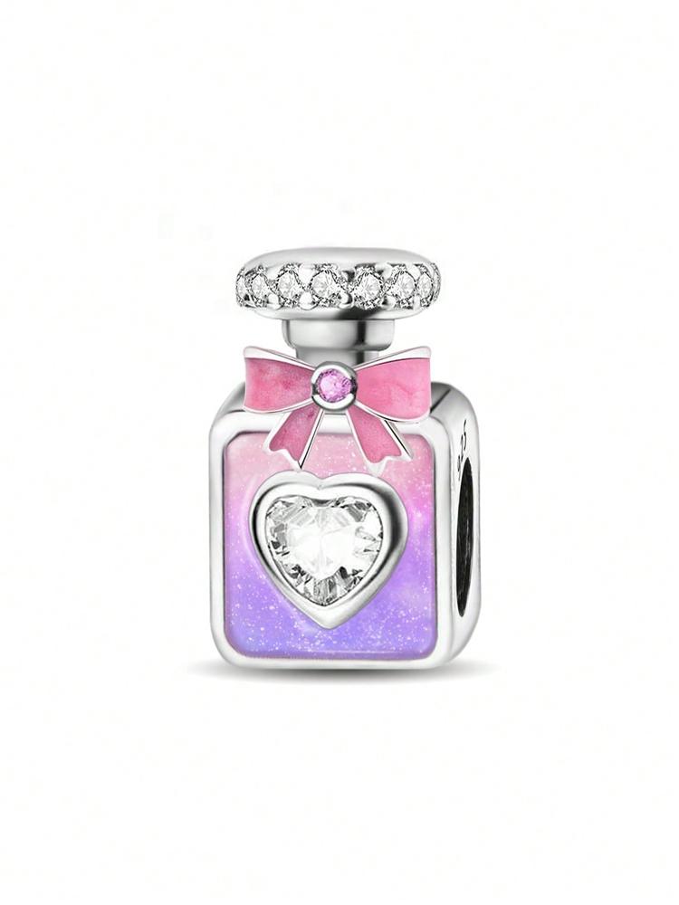 Copper Purple Series Love Heart Flower Safety Chain Charm Beads Fit Original Pan Bracelets Bangles Jewelry Gift