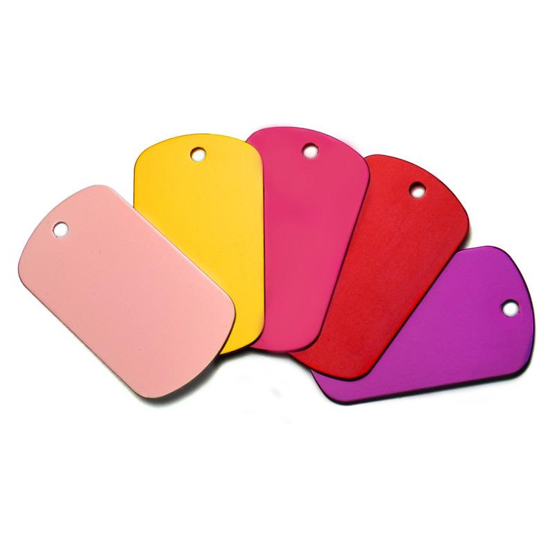 Professional 100Pcs Dog Tag Military Pet Id Tags Aluminum Name Pendant Blank Dog Tags Personalized Customized Dog Tag