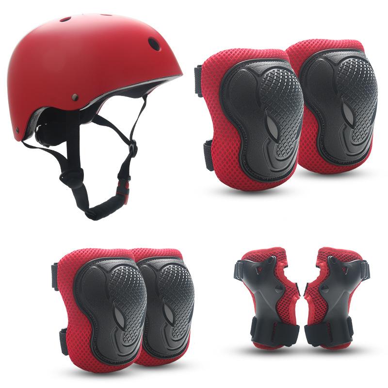 Children's Roller Skating Protective Gear, Riding Helmet Set, Balance Bike, Bicycle Skateboard, Skating Sports Knee Pads