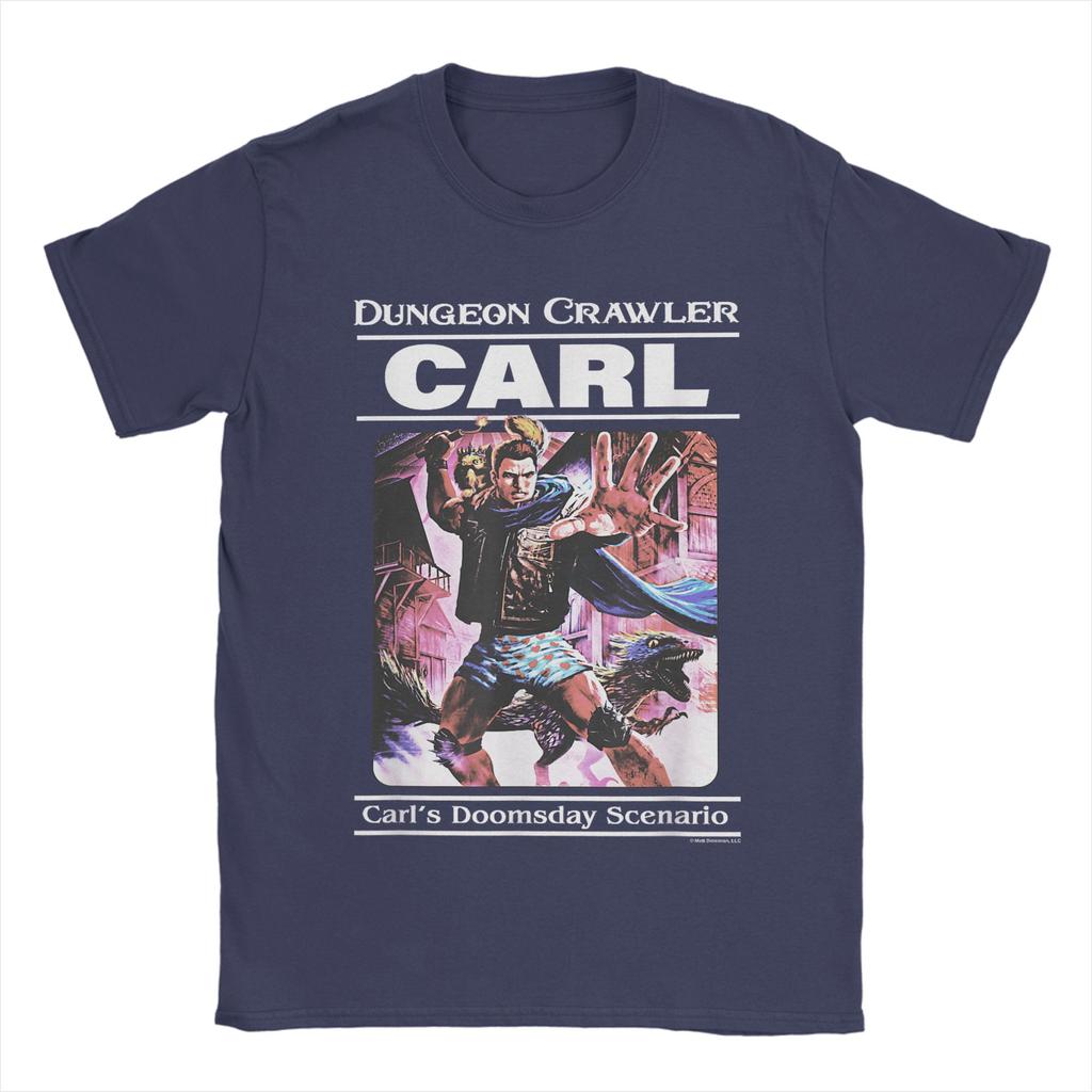 Novelty Dungeon Crawler Carl Paperback Illustration T-Shirt for Men Round Neck T Shirt  Short Sleeve Tee Shirt Summer Clothing