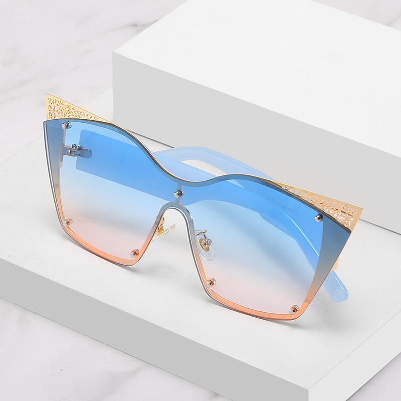 Lace Sunglasses, Personalized Cat'S Eye Large-Frame One-Piece Glasses, One-Piece Sunglasses For Women