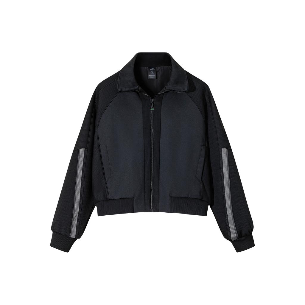 Anta Iconic Stand Collar Half-Zip Top Women Jacket Elegant-Black 162618745-2