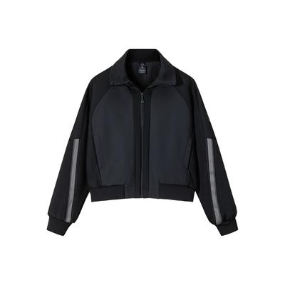 Iconic Stand Collar Half-Zip Top Women Jacket Elegant-Black 162618745-2