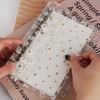 A7/A6 Cute Daisy Spiral Binder Notebook Agenda Cover with Storage Bag Kawaii Transparent School Diary Journal Planner Stationery