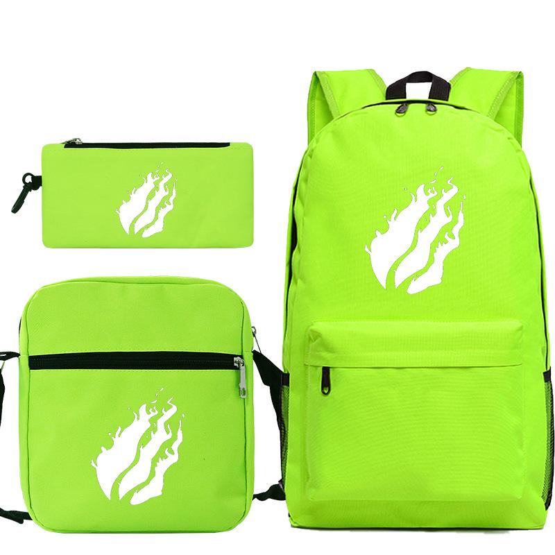 Backpack Casual Student Schoolbag Small Shoulder Bag Pencil Bag Three-piece Set