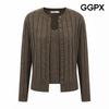 Sleeveless Set Cookie Crunch Rib Cardigan Gq9kg006f