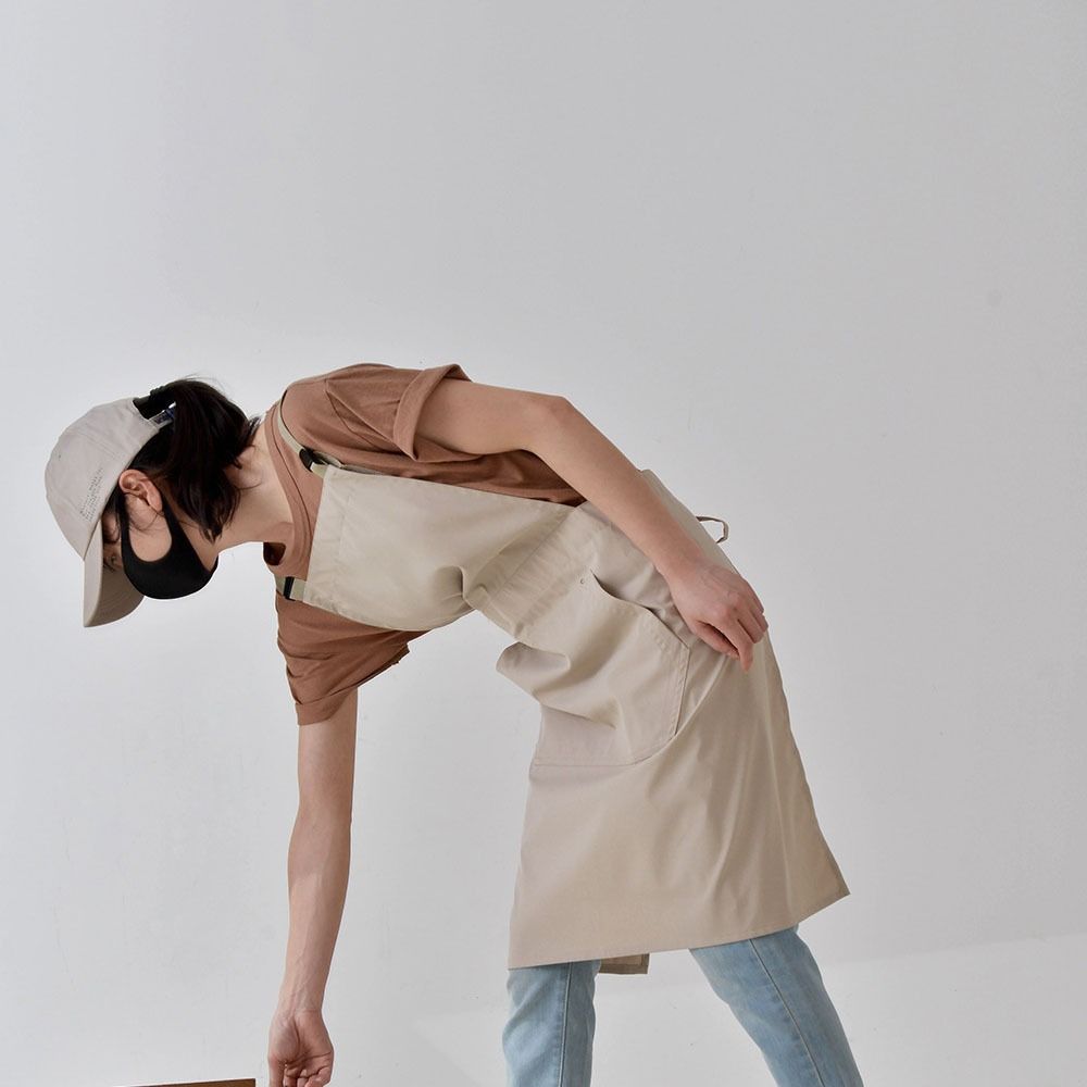 Polyester Cotton Korean Restaurant Apron  Picnics Parties BBQ Camping