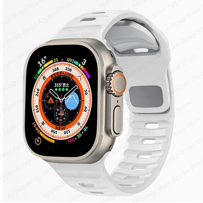 Silikonový řemínek pro Apple Watch Band ultra 2 49mm correa Náramek pro iwatch 9 8 7 6 5 SE 4 3 2 1 44 mm 40 mm 41 mm 45 mm 38 mm 42 mm řemínek k hodinkám