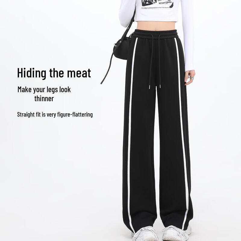 

Handu Yishe Women s American Retro Banana Wide-Leg Pants L