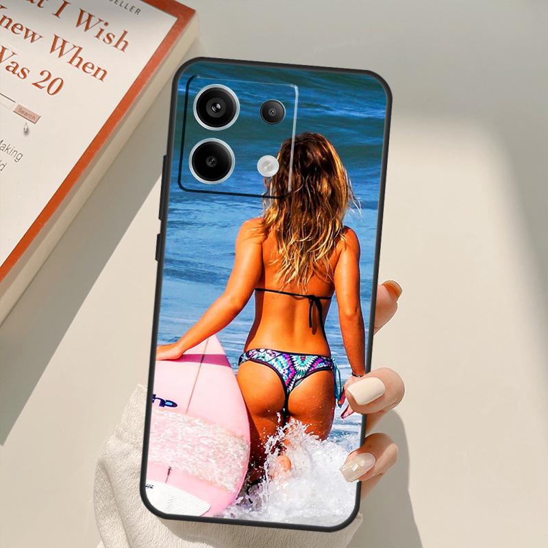 Surf Beachy Blue Summer Collage Funda For Xiaomi Redmi Note 14 13 10 11 12 15 Pro Plus Case For Redmi 15 14C 12C 10C 13C 15C