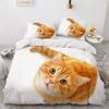 White Pet Cat Beding Set Colorfast Adult Peoples Children Winter Soft Duvet Cover Sets Children Kids,twin Ful Quen King Bedrom Set Home Textile
