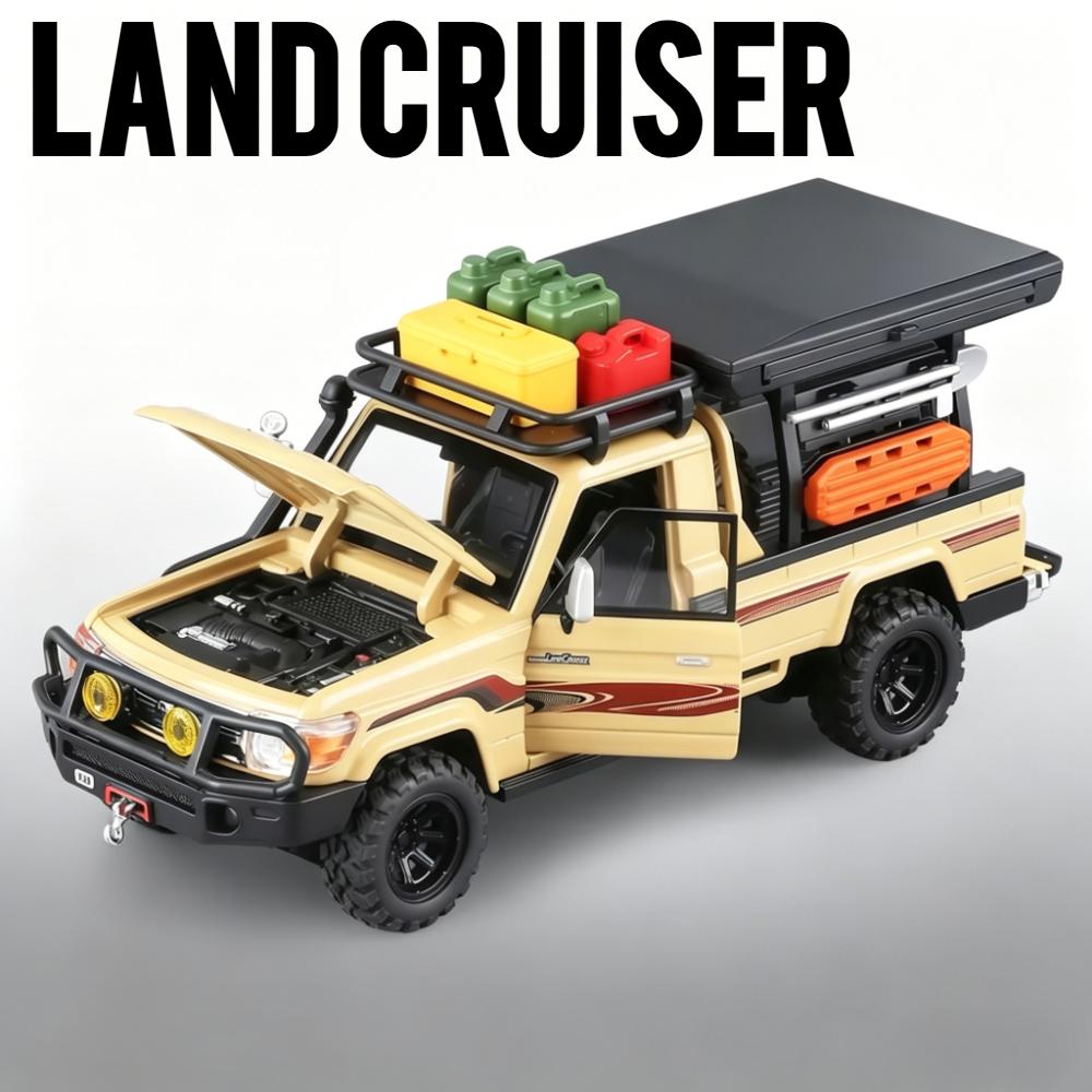 1:32 Land Cruiser Lc79 Classic Car Model Toy Detachable Components Headlights Up Off-Road Vehicle Desk Decoration Collection