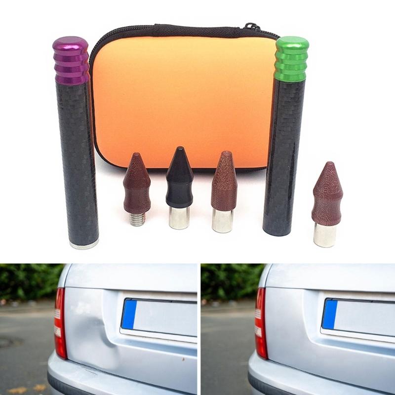 Knocking Pen with Interchangeable Tips Magnetic Car Sheet Metal Dent Repair Leveling Pen Automotive Repair Tool