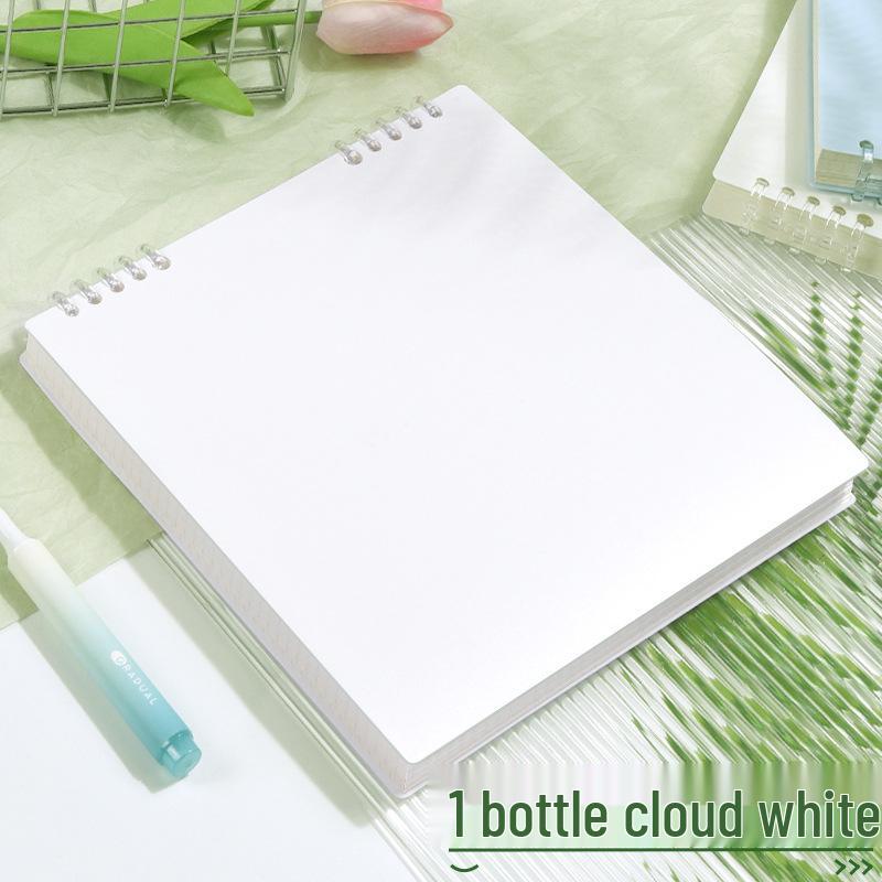Premium Square Flip-Top Grid & Blank Loose-Leaf Notebook for Detachable Homework Green - 1 book