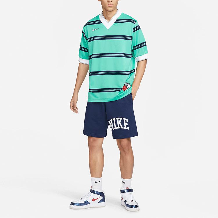 Nike Loose Drawstring Letter Print Casual Shorts Men Bottoms Midnight-Navy White FQ4093-410