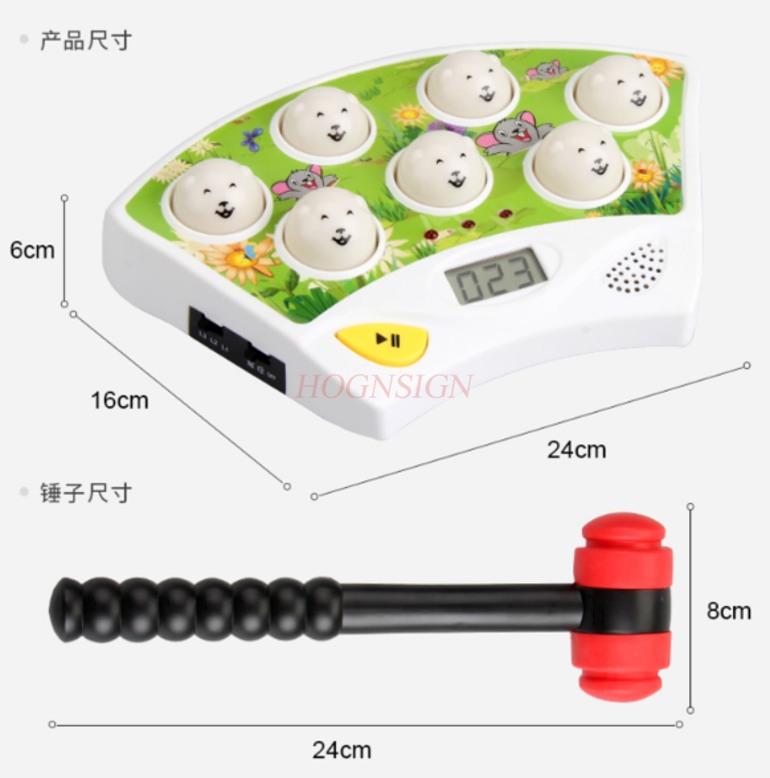Scoring Level Children'S Electric Ground Mouse Toy Classic Tapping Parent-Child Interactive Game Machine For Puzzle