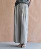 MAXZA Summer Button Flap Pintuck Wide Pants (Belt Set)