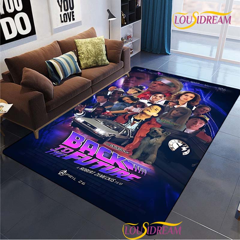 Back To The Future Carpet for Living Room Bedroom Rug Kitchen Kid Unslip Floor Mats Birthday gift photography props Alfombra Rug