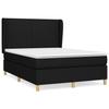 Maison Exclusive - Sommier à lattes de lit avec matelas Noir 140x190 cm Tissu