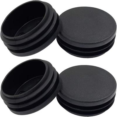 10 Pezzi Tappo Rotondo in Plastica Antiscivolo 45mm Tappo Finale in Plastica da 1 3/4 di Pollice Tappo Finale Rotondo per Tubo Nero Mobili