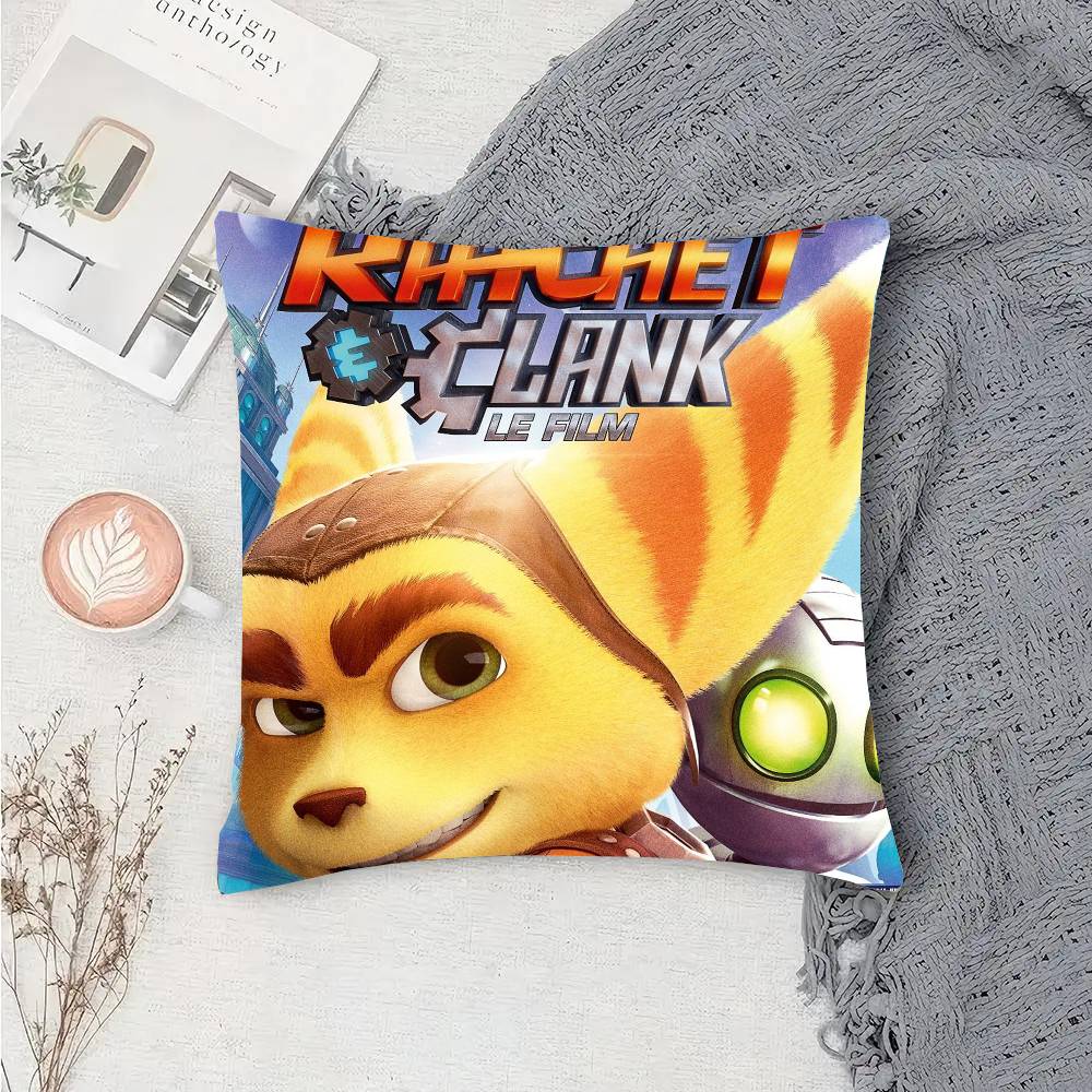 Adventure Game R-Ratchet C-Clank Vintage Pillow Case Sofa Cushion Cover Room Home Decoration