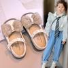 Kinderschuhe aus Leder 2026 Frühling und Herbst Koreanischer Stil Prinzessinnenschuhe für Mädchen für Kleinkinder, Weiche Sohle, Rutschfest, Langlebig und Rutschfest