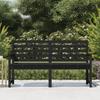VidaXL Banc de jardin noir 159,5x48x91,5 cm bois massif de pin 824071