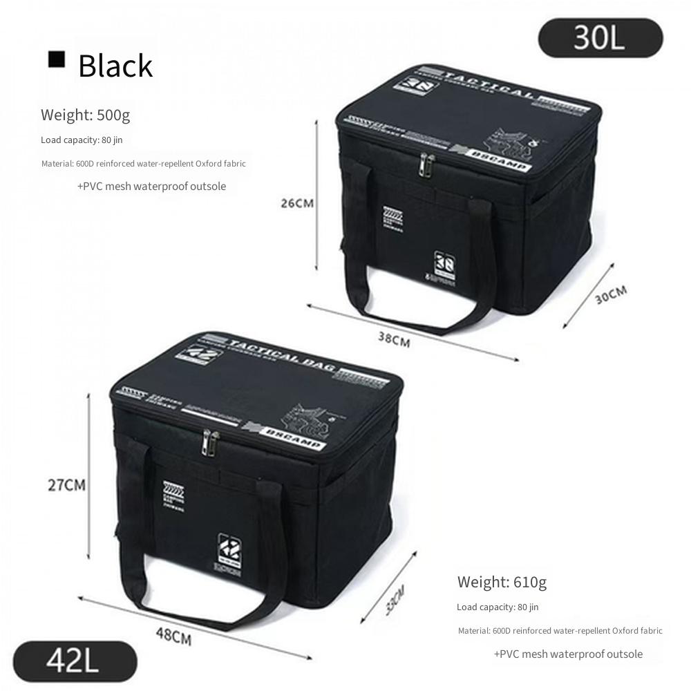 Outdoor Folding Storage Box, Camping Picnic Equipment Organizer, Large Capacity Tactical Storage Bag for Tableware & Kitchen Utensils