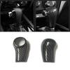 2*Carbon Fiber ABS Inner Gear Shift Knob Cover Trim For Honda HR-V HRV 2016-