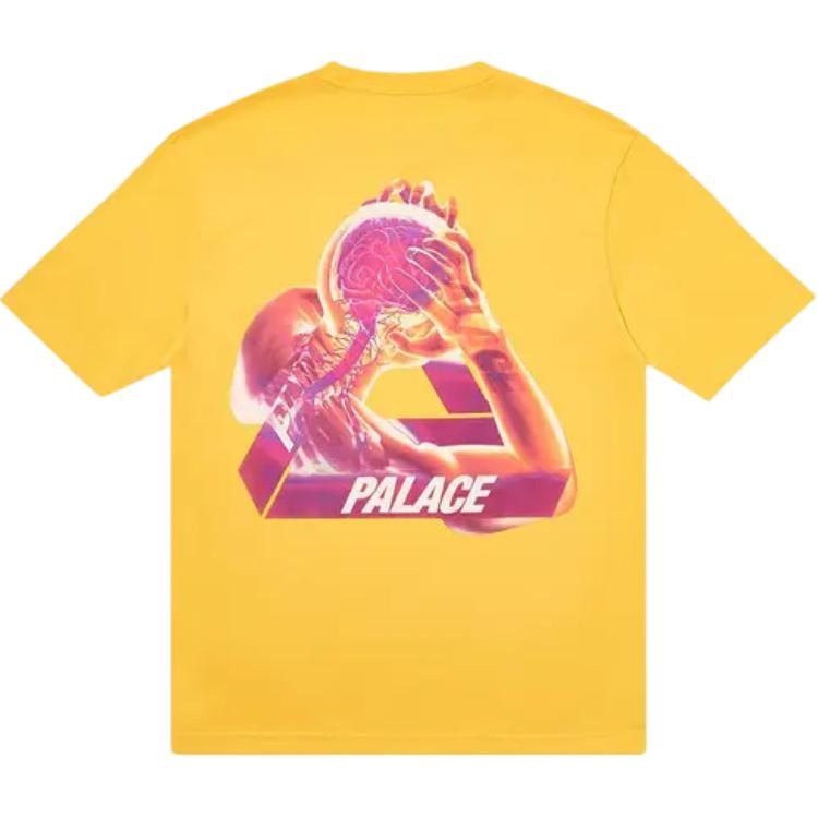 Palace Tri-Gaine T-Shirt Yellow Men Tops P18TS126