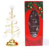 Crystal Pendant Christmas Tree Lamp Multicolor LED Luminous Christmas Decorative Light 3 Size Optional Electroplated Iron