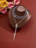 2026 Rhinestone Double Layer Crystal Choker & Long Y-Shaped Tassel Necklace for Women - Retro Evening Style