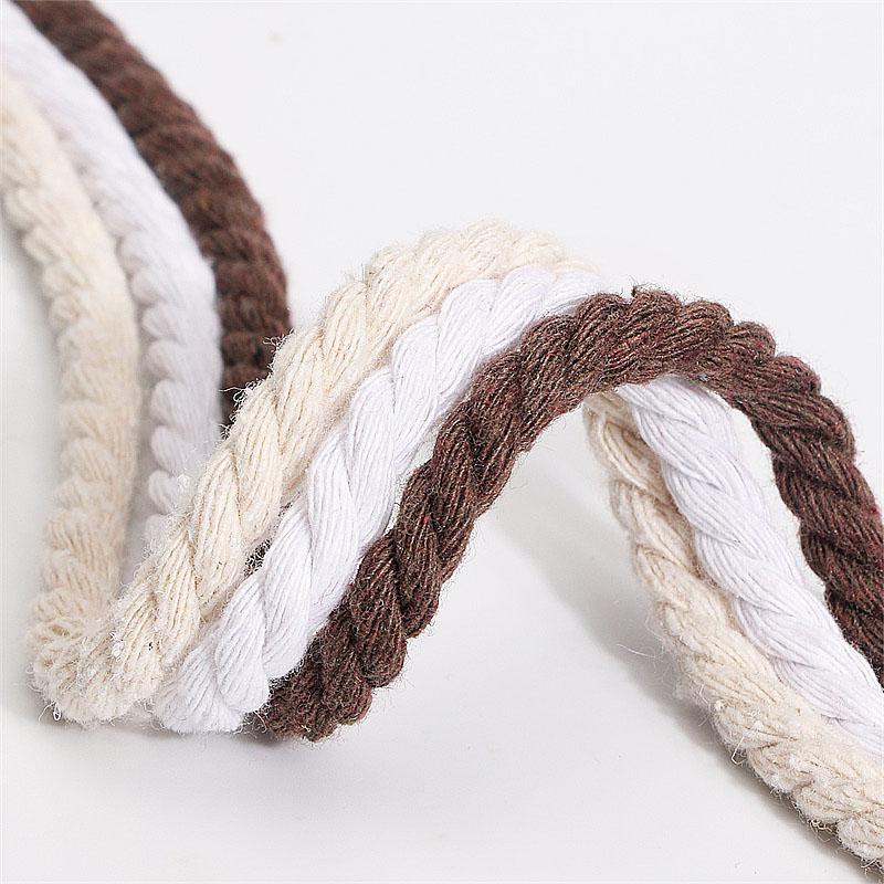 8MM Durable Cotton Shoelaces Replacement Laces for Shoes Round Thick Hemp Rope Shoe Laces Width 8MM Length 120CM Unisex