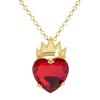 Evie Royal Red Heart Necklace Tiara Descendants Red Heart Crown Jewelry Set Queen of Hearts Eive Costume for Girl Teen Halloween
