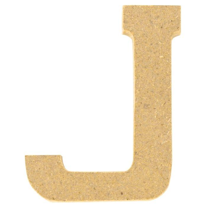 MégaCréa DIY - Lettre en bois MDF 5 x 1,2 cm Alphabet lettre J