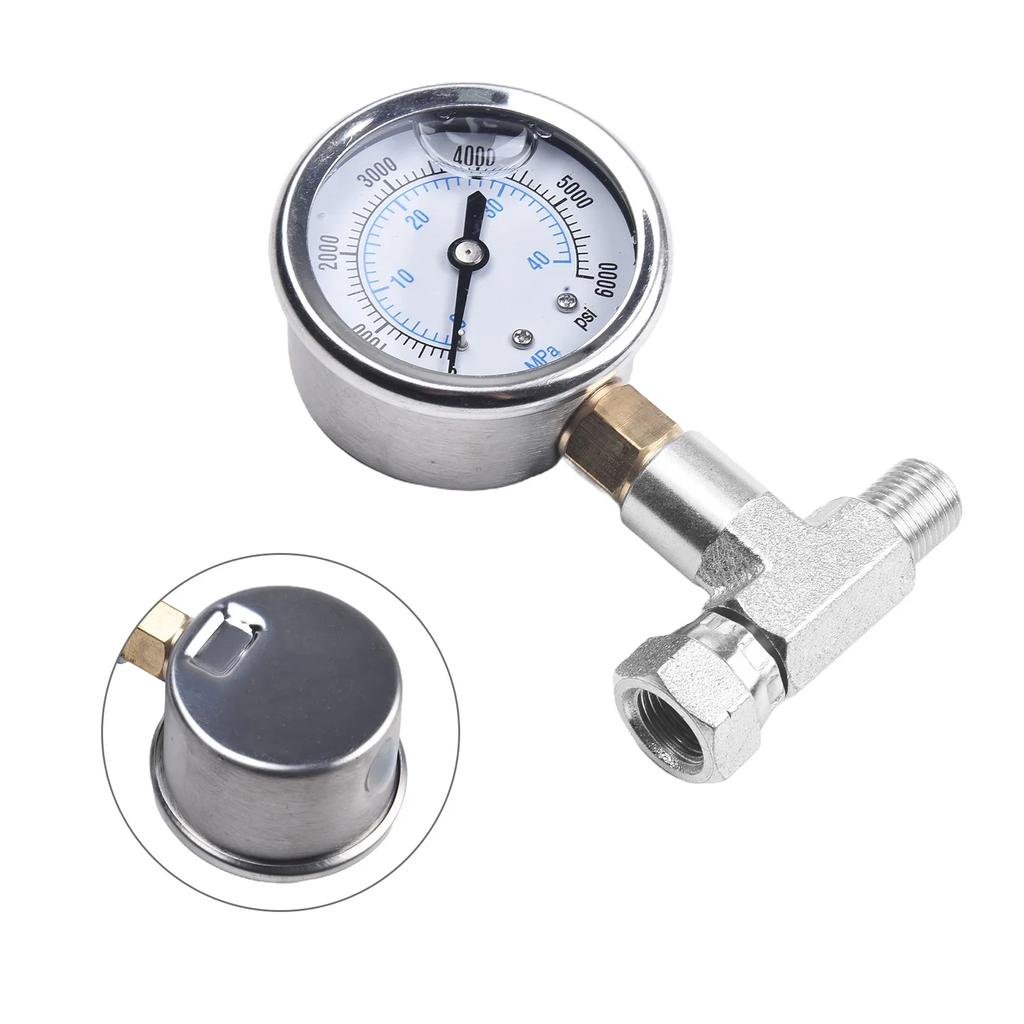 Professional Grade Stainless Steel Pressure Gauge Assembly for Airless Paint Sprayer Compatible with Multiple Models